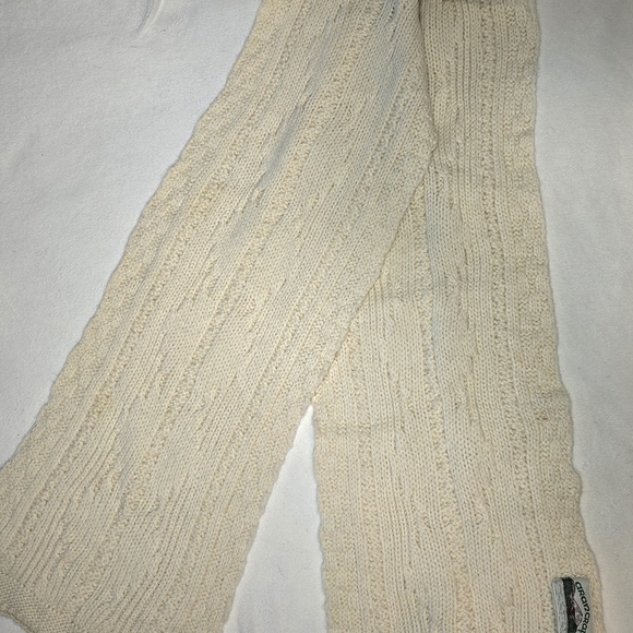 Aran Crafts Merino Wool Cream Cable Knit Scarf Fisherman Style Made In Ireland - Picture 2 of 6